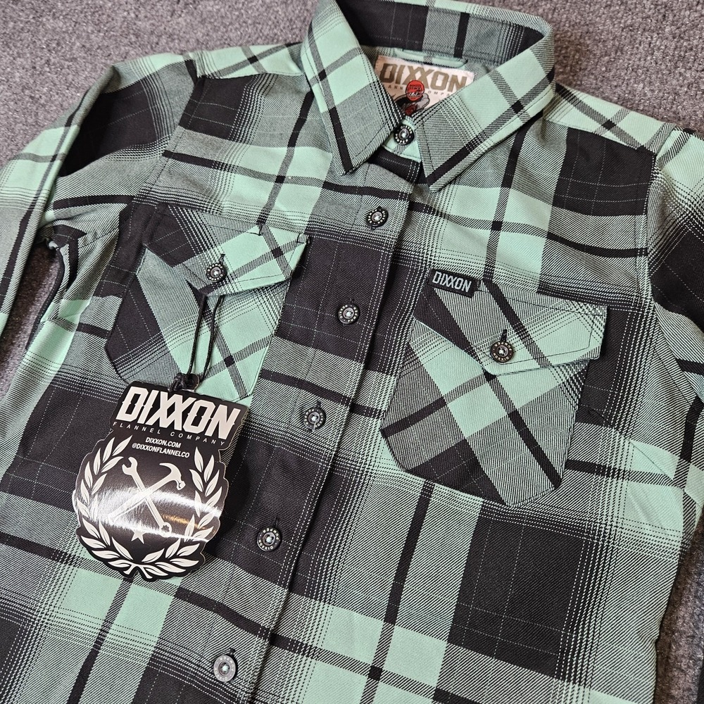 NWT Dixxon Women's The Pumper Flannel Shirt Size Small Longsleeve Button Up - Picture 1 of 7